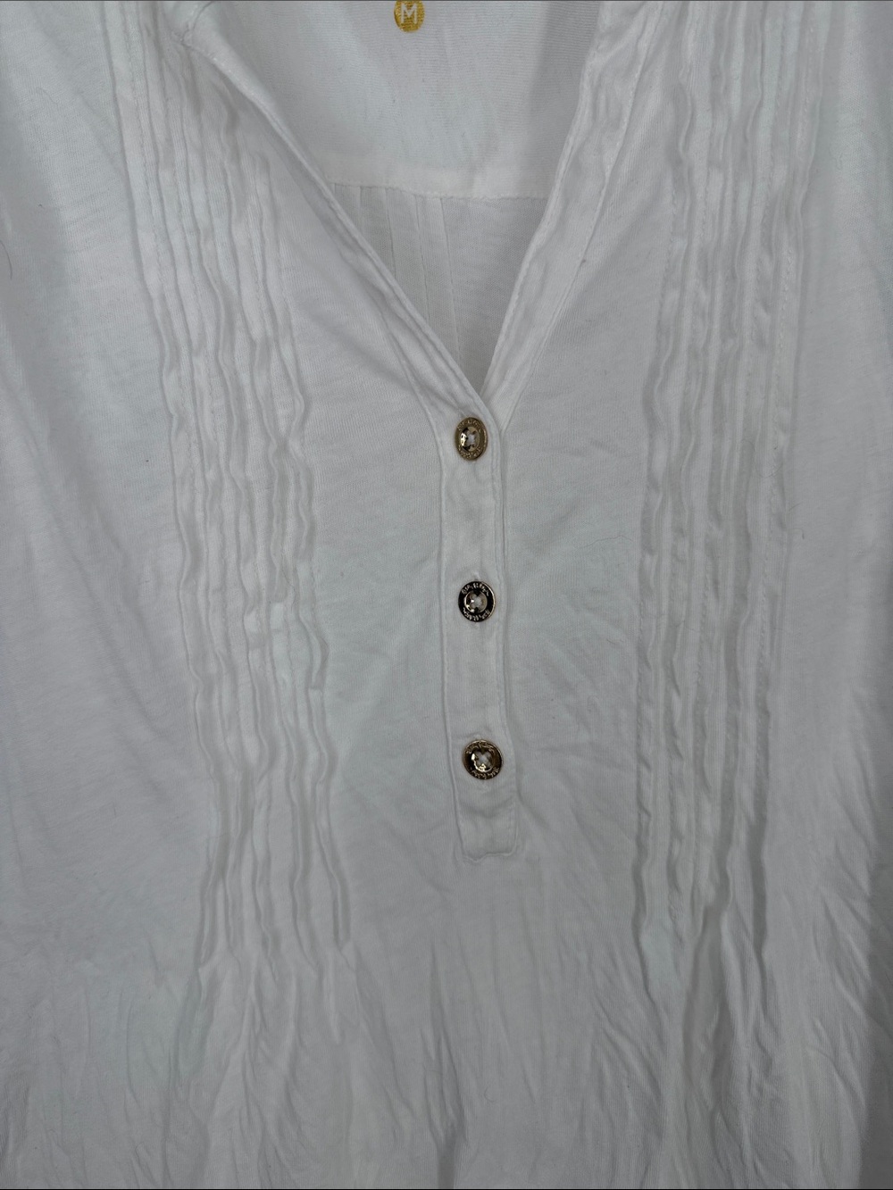 Lilly Pulitzer Sleeveless White Pintuck Button Tunic Top size M 100% cotton - Picture 4 of 10